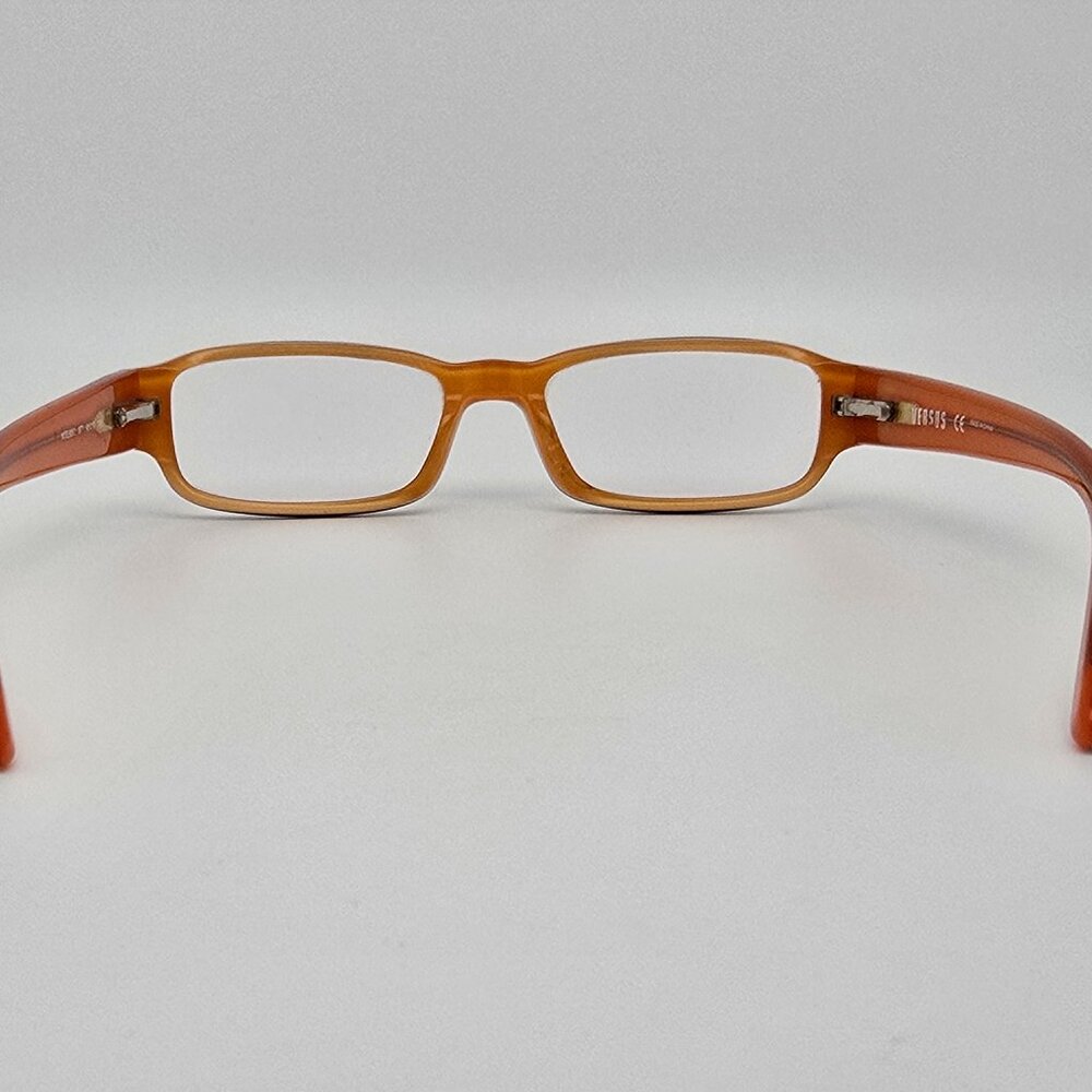 Versus Mod. 8032 677 Brown on Crystal Orange Eyeglasses Frame w/ Case 49-17-140 - Picture 5 of 15